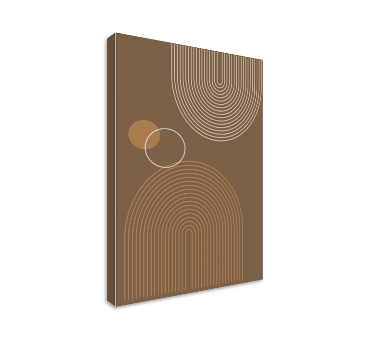 Geometrik tablo - kavisli Çizgi desenleri - TenStickers