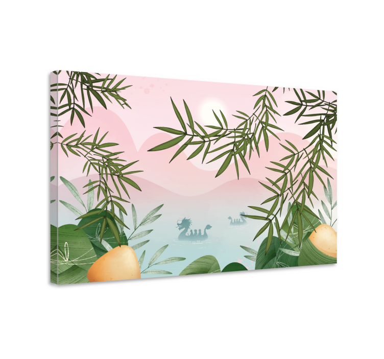 Dinozor kanvas tablo - görkemli göl yaratığı - TenStickers