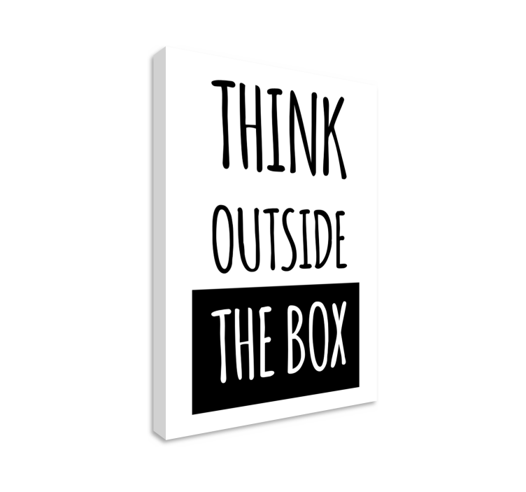 Kutunun dışında düşünmek motivasyon tuvali - TenStickers