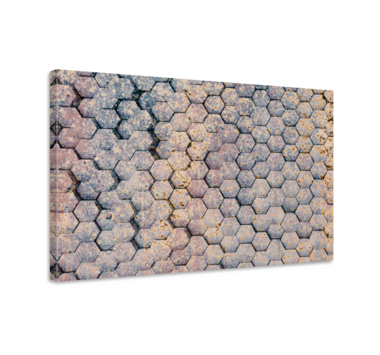 Endüstriyel tarzda beton bloklar 3d kanvas baskılar - TenStickers
