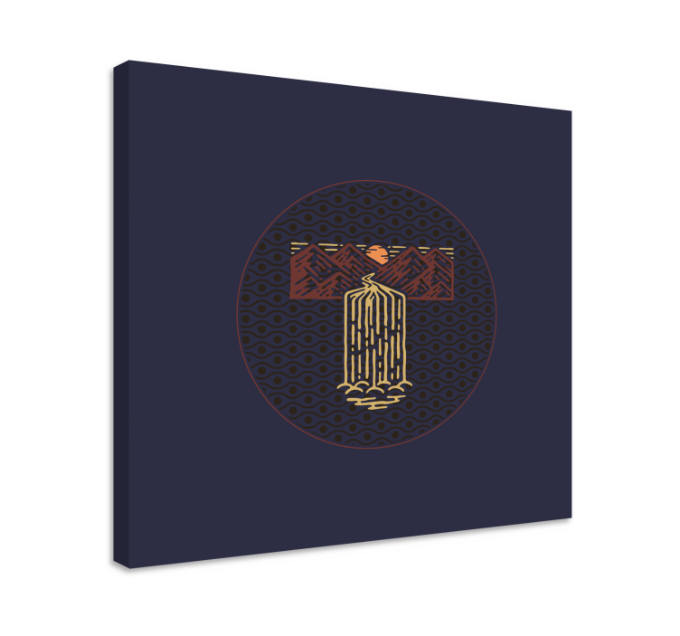 Tablo manzaraları - sakin Şelale manzarası - TenStickers