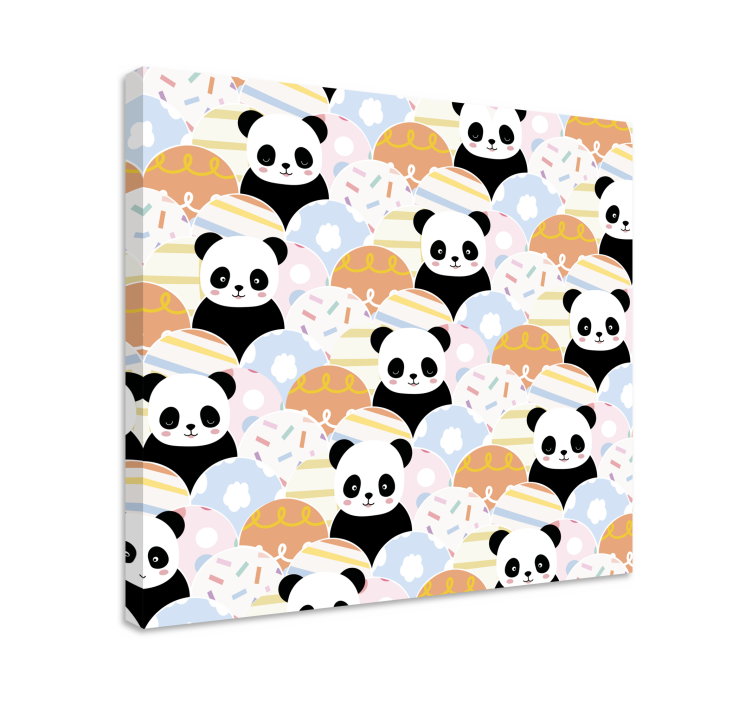 Hayvanlar tablo - oynak panda desenleri - TenStickers