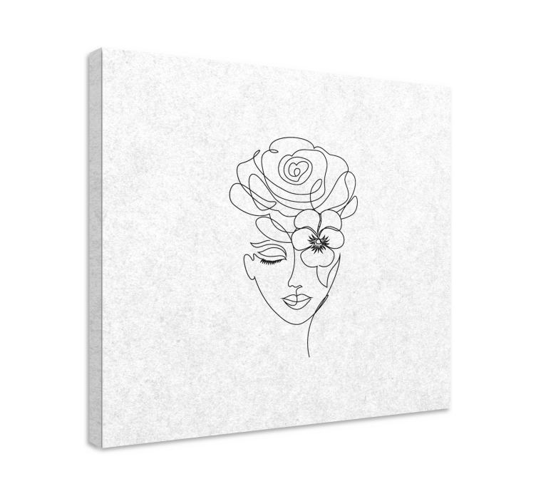 Minimalist meçhul kadın tuval resimleri - TenStickers