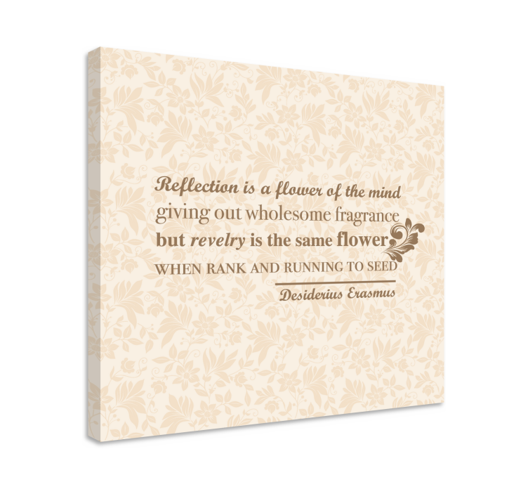 Floral reflection quote alıntılar kanvas tablo - TenStickers