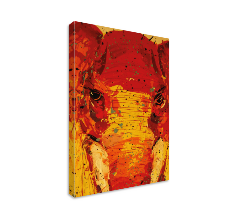 Canlı fil portresi fil tablo - TenStickers