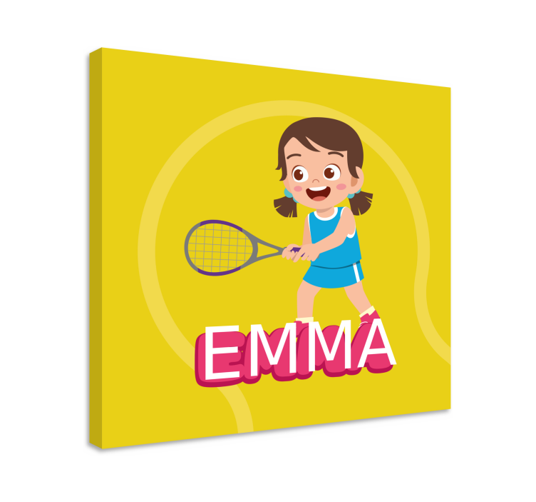 Tennis kızı emma çiçekler ve bitkiler kanvas tablo - TenStickers