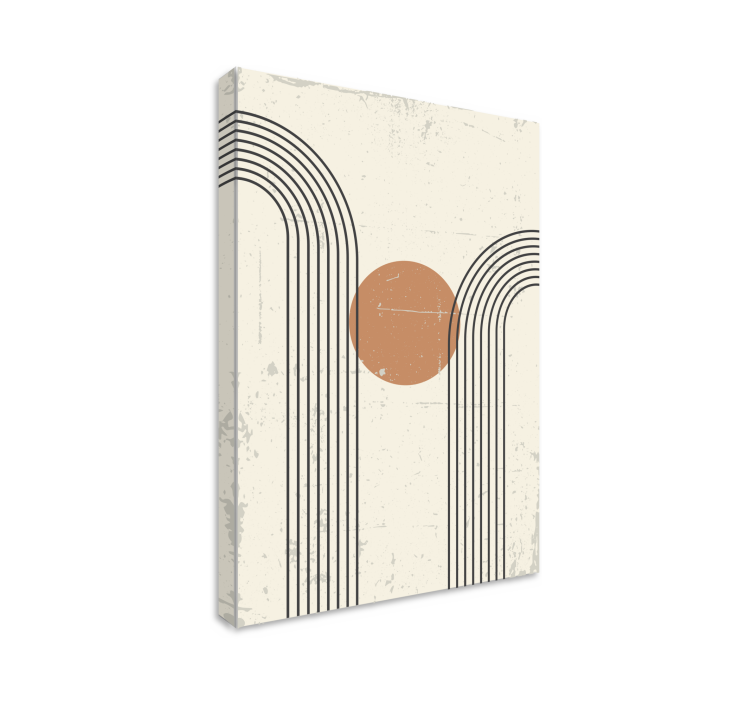 Soyut yarım kemer geometrik tuval - TenStickers