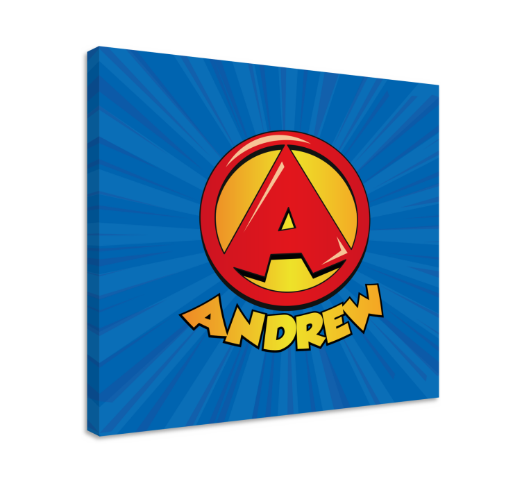 Süper ilk harf kreş tuvali - TenStickers