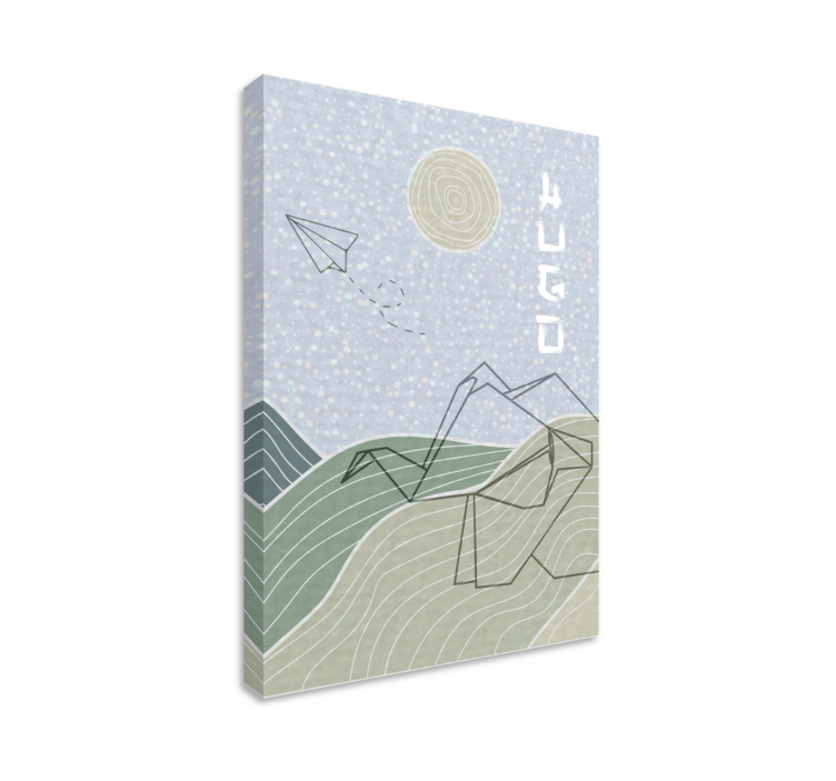 Mavi bulutlar ve kuşlar çocuk odası tablo - TenStickers