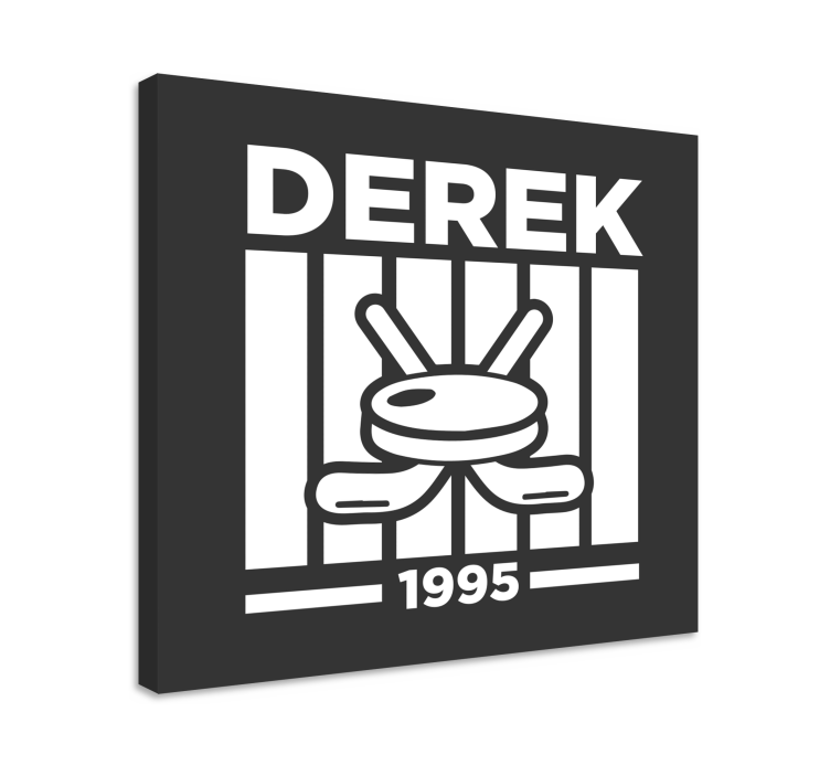 Kişiselleştirilmiş hokey tasarımı genç tablo - TenStickers