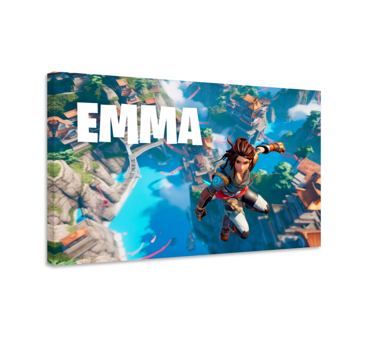 Boşluğa atla kişiselleştirilebilir kanvas tablo - TenStickers