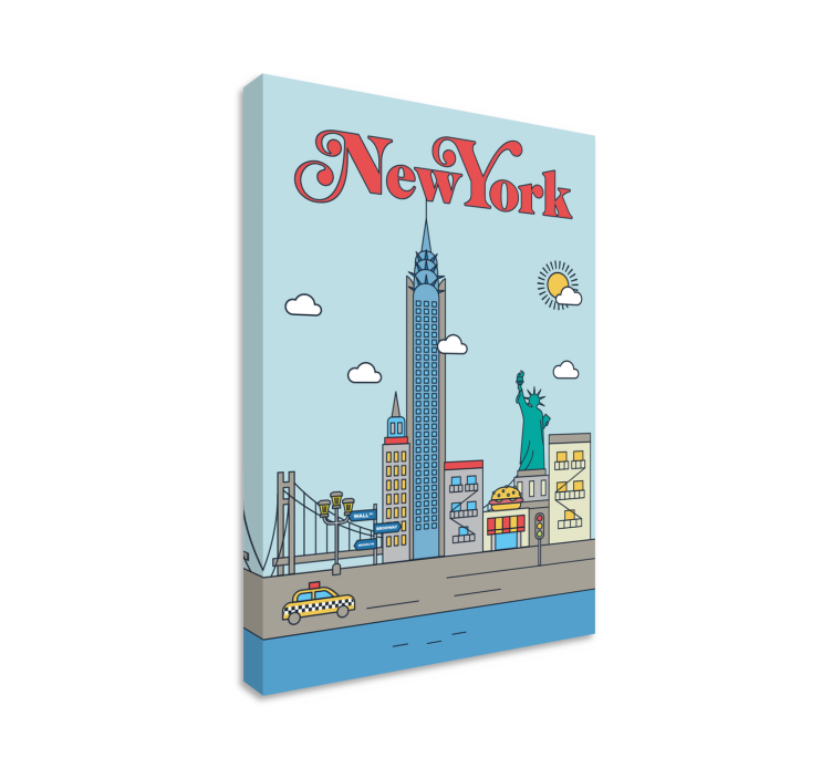 New York, Türkçe olarak "New York" olarak adlandırılır. şehirler  - TenStickers
