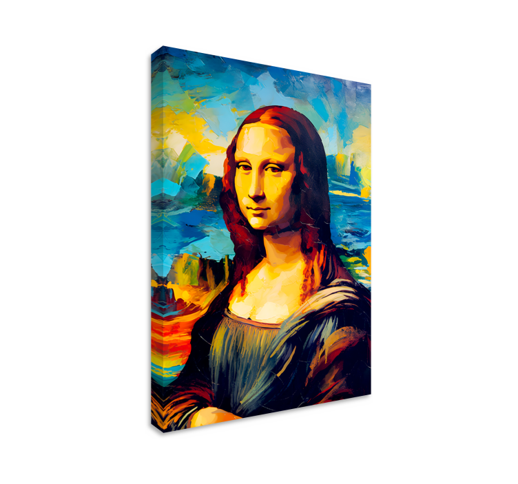 Mona lisa empresyonizm tarzı sanat tablo - TenStickers