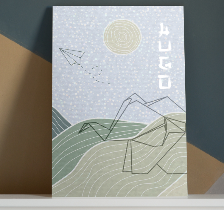 Mavi bulutlar ve kuşlar çocuk odası tablo - TenStickers