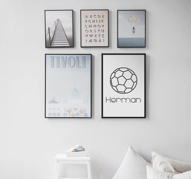 Isimli futbol topu genç tablo - TenStickers