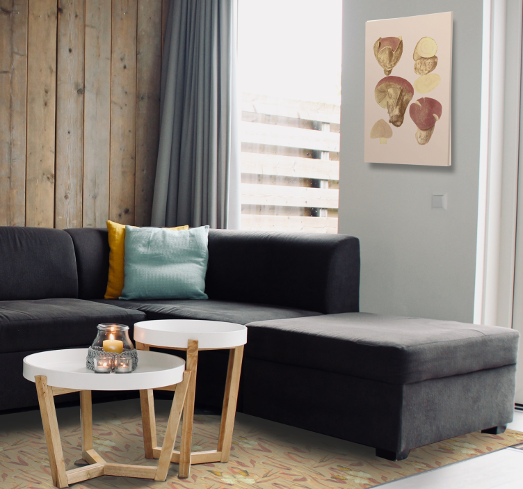 Mantar koleksiyonu çiçekler ve bitkiler kanvas tablo - TenStickers