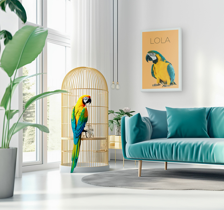 Minimalist Su Yapma Pet Portresi ofis tablo - TenStickers