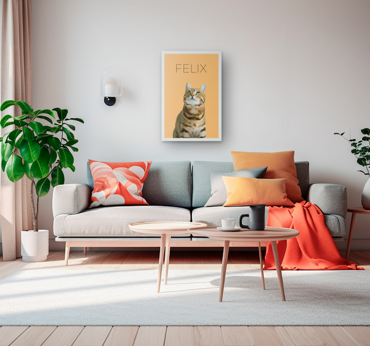 Minimalist Su Yapma Pet Portresi ofis tablo - TenStickers