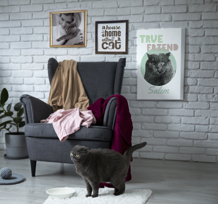 Gerçek bir arkadaş kişiselleştirilebilir kanvas tablo - TenStickers