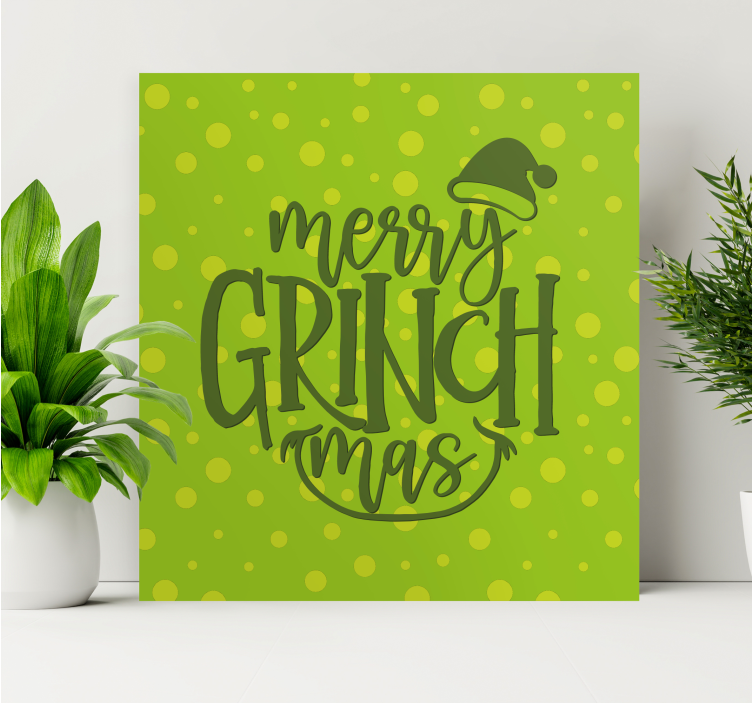 Alıntılar kanvas tablo - mutlu grinchmas selamı - TenStickers