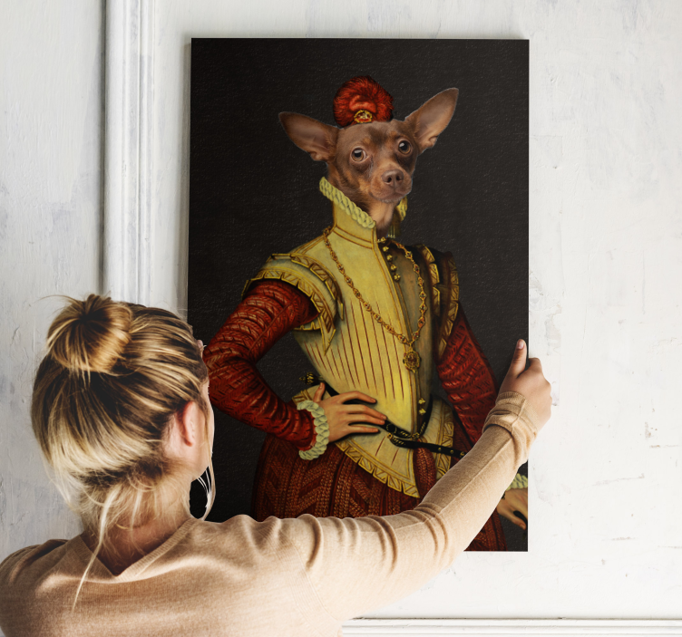 Aristokrat köpek kanvas tabloları - TenStickers