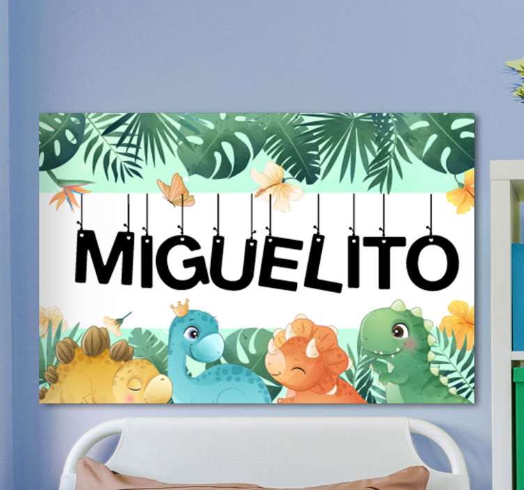 At tablo sevimli dinozor manzarası - TenStickers