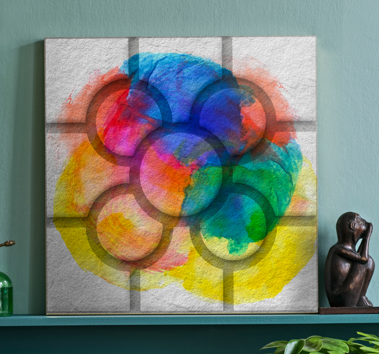 Bilbao sokak fayansları renkli vintage tablo - TenStickers