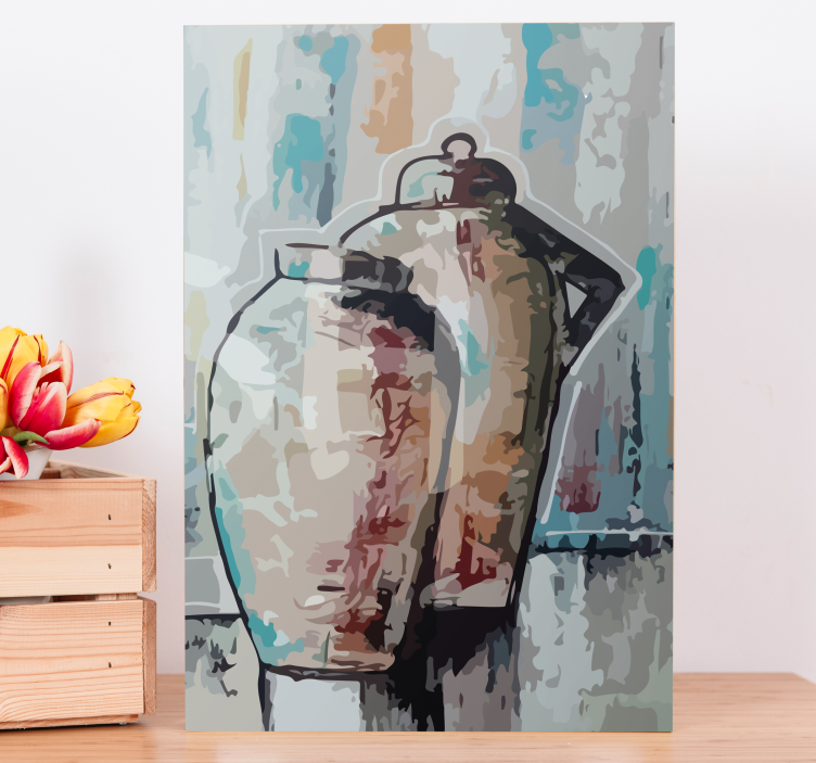 Altın ve mavi barok tuval - TenStickers