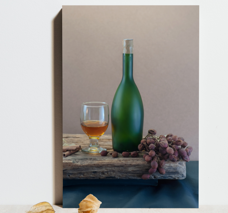 şarap ve bardak meyve tuvali - TenStickers