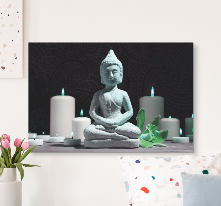 Buda tablo - buddha meditasyon heykeli - TenStickers