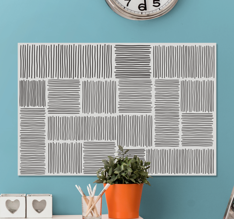 Buda tablo - dokulu siyah Çizgiler - TenStickers