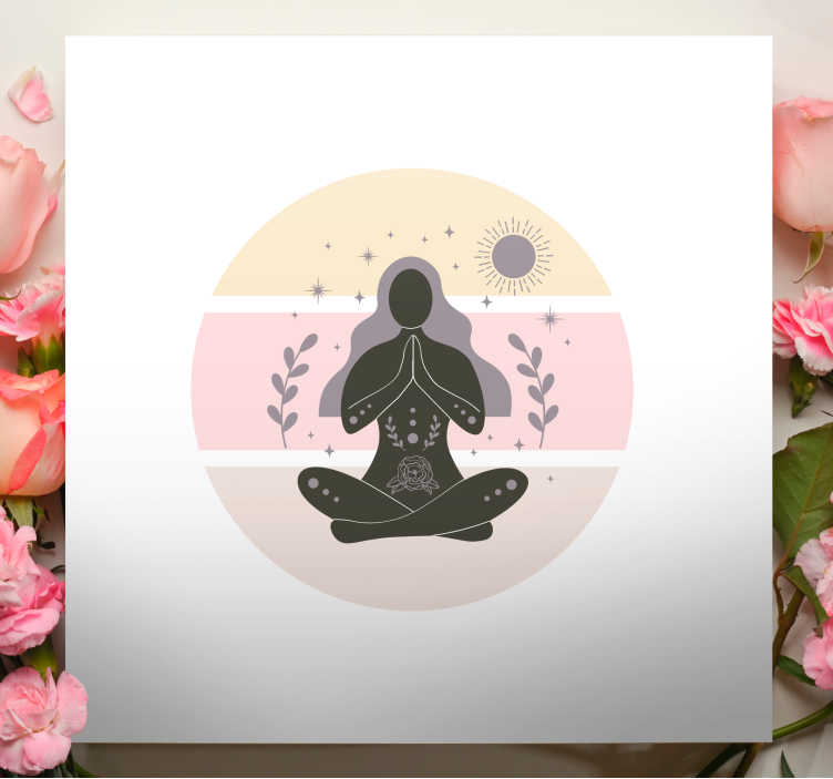 Buda tablo meditasyon pozu - TenStickers