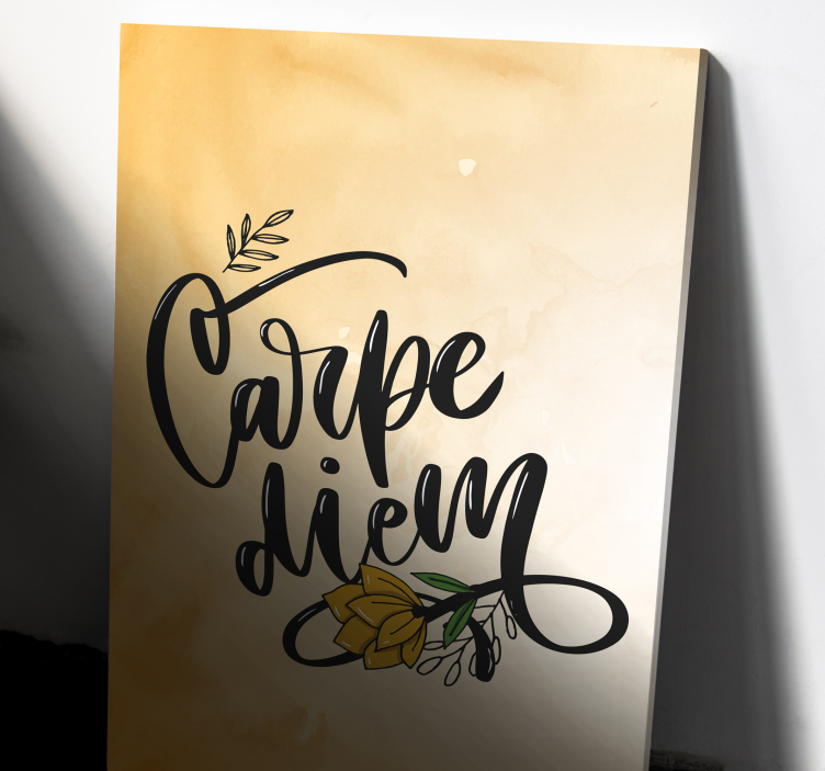 Carpe diem ana yatak odası için tuval duvar sanatı - TenStickers