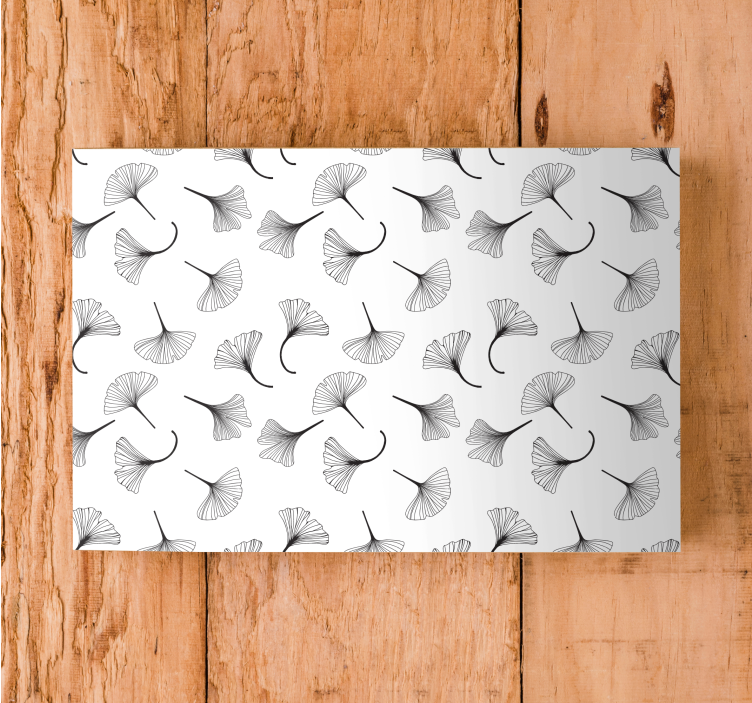 Çiçekler ve bitkiler kanvas tablo ginkgo yaprağı İlhamı - TenStickers