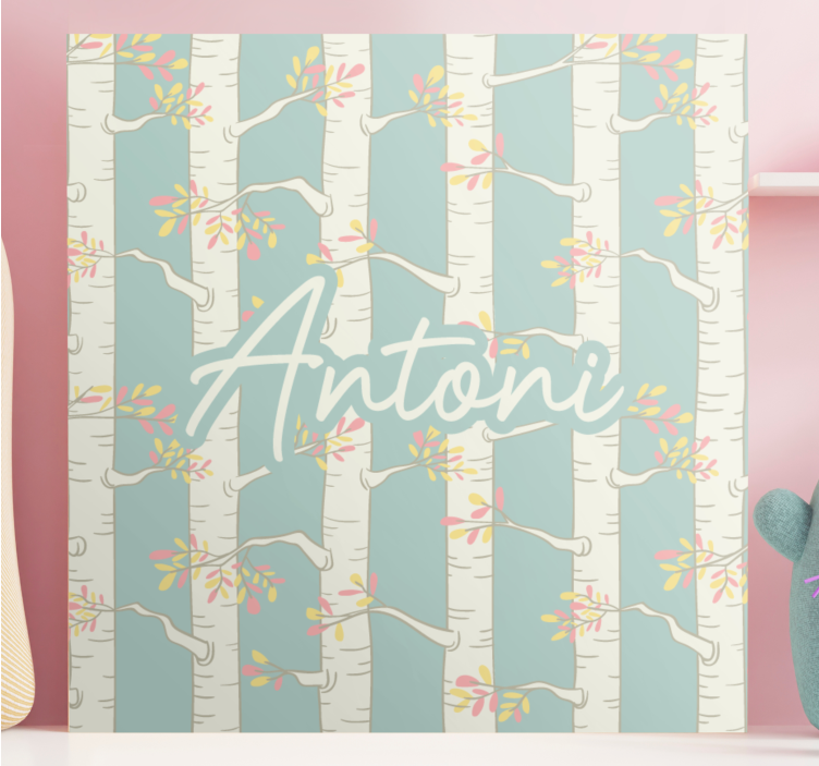 Çiçekler ve bitkiler kanvas tablo huş ağacı Çiçekleri - TenStickers