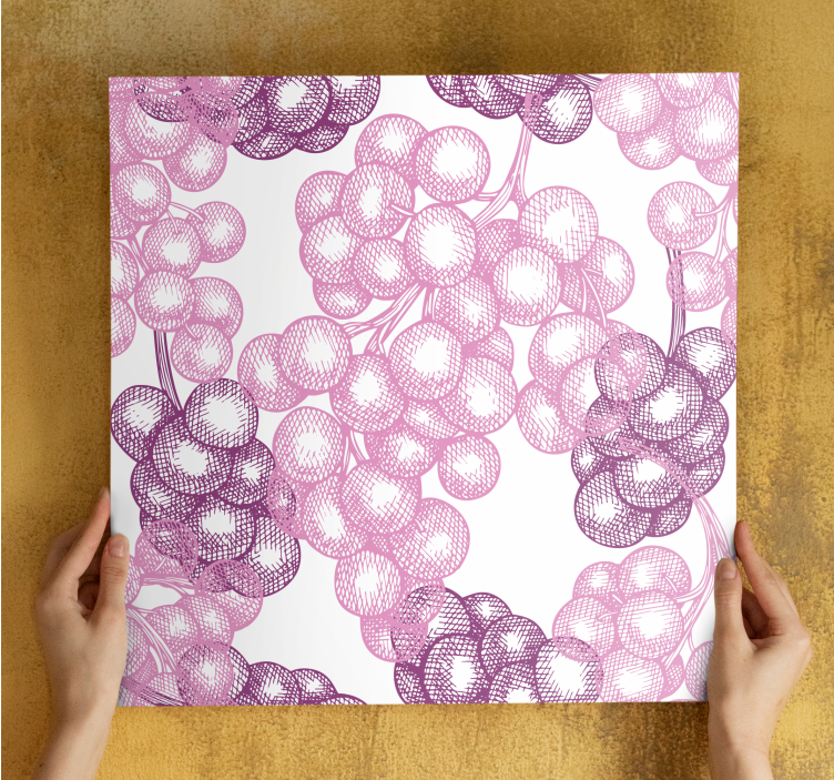 Çiçekler ve bitkiler kanvas tablo pembe Çiçek deseni - TenStickers