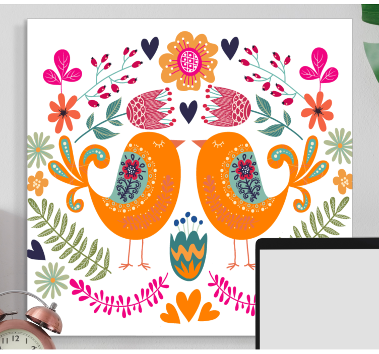 çiçekli civcivler - TenStickers