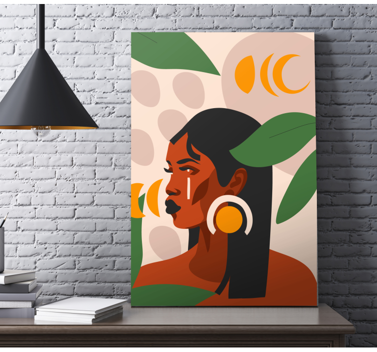 Etnik güzel kadın yatak odası duvar baskıları - TenStickers