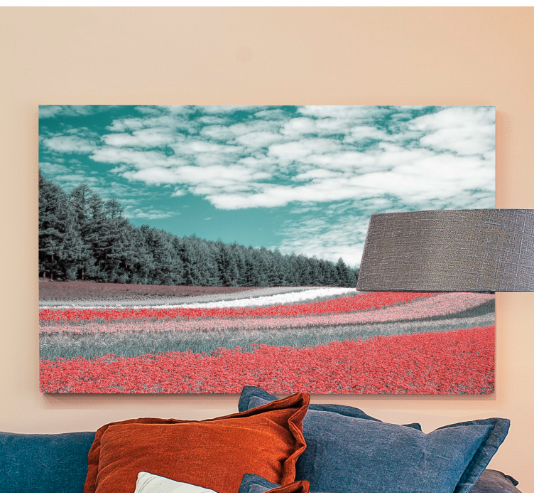 Farklı türde çiçek alan çiçek tuvali - TenStickers