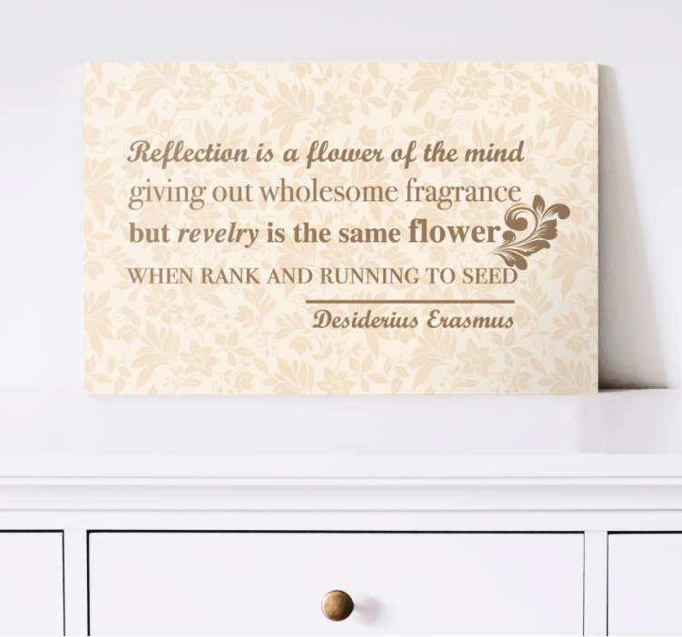 Floral reflection quote alıntılar kanvas tablo - TenStickers