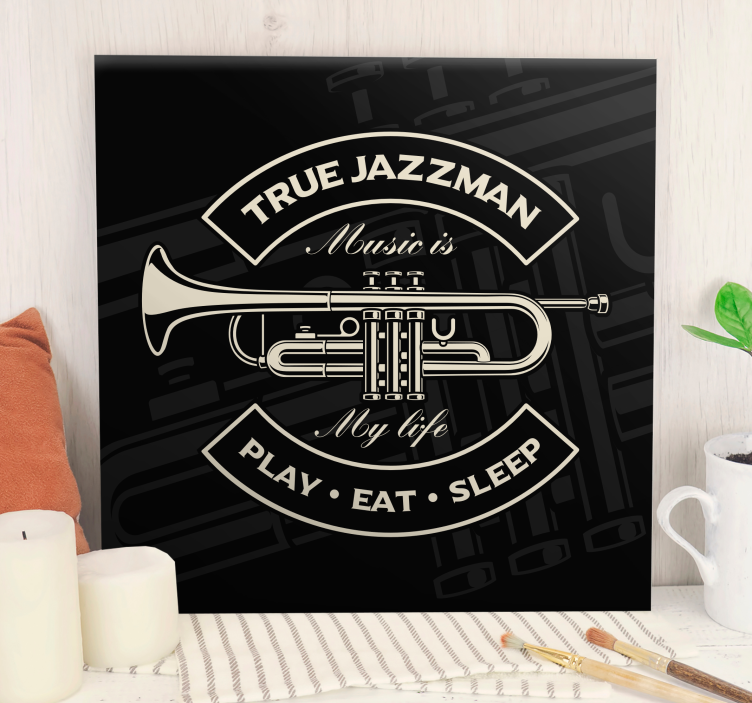 Gerçek jazzman müzik tuvali - TenStickers