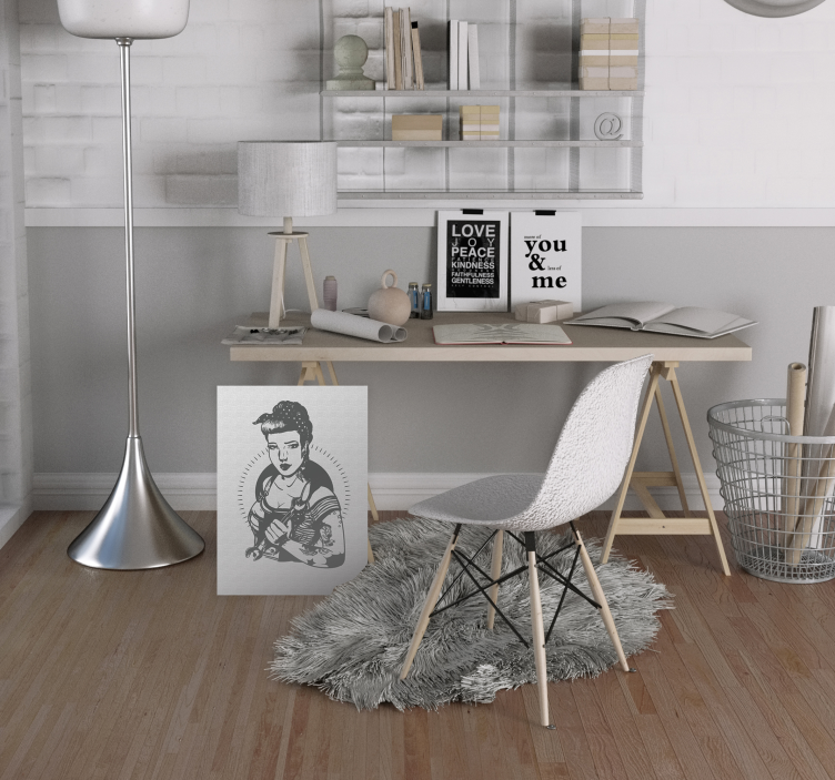 Güçlü kadın portresi insanlar ve karakterler kanvas tablo - TenStickers