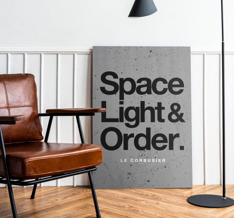 Le corbusier metin alıntı tuval - TenStickers