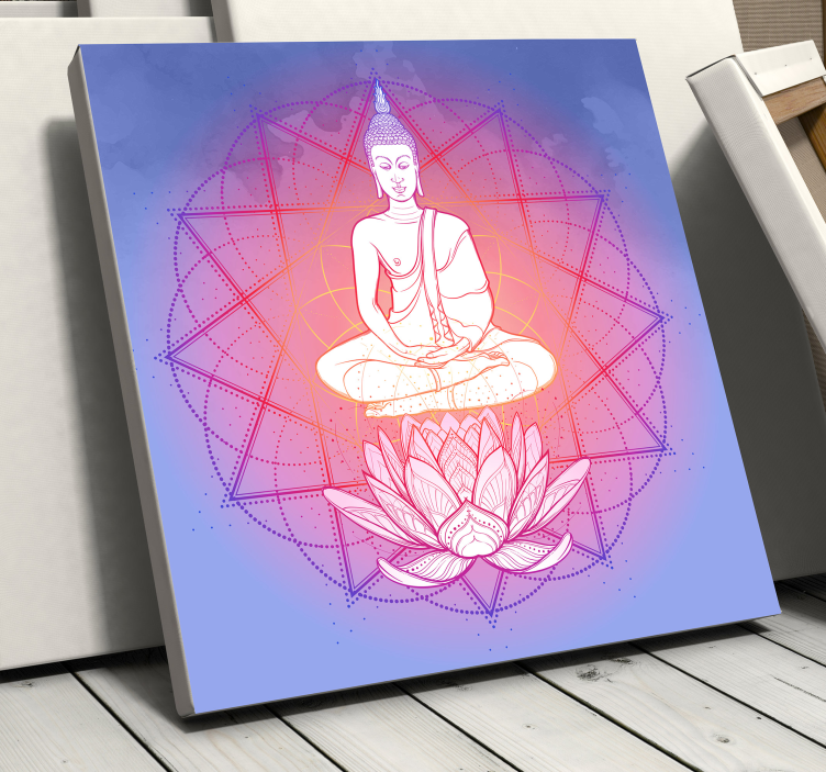 Buda meditasyon mandala tuval sanatı - TenStickers