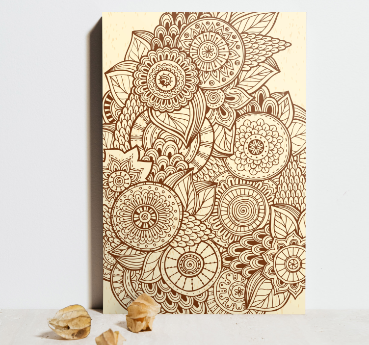 Mandala geometrik desen mandala tuval sanatı - TenStickers