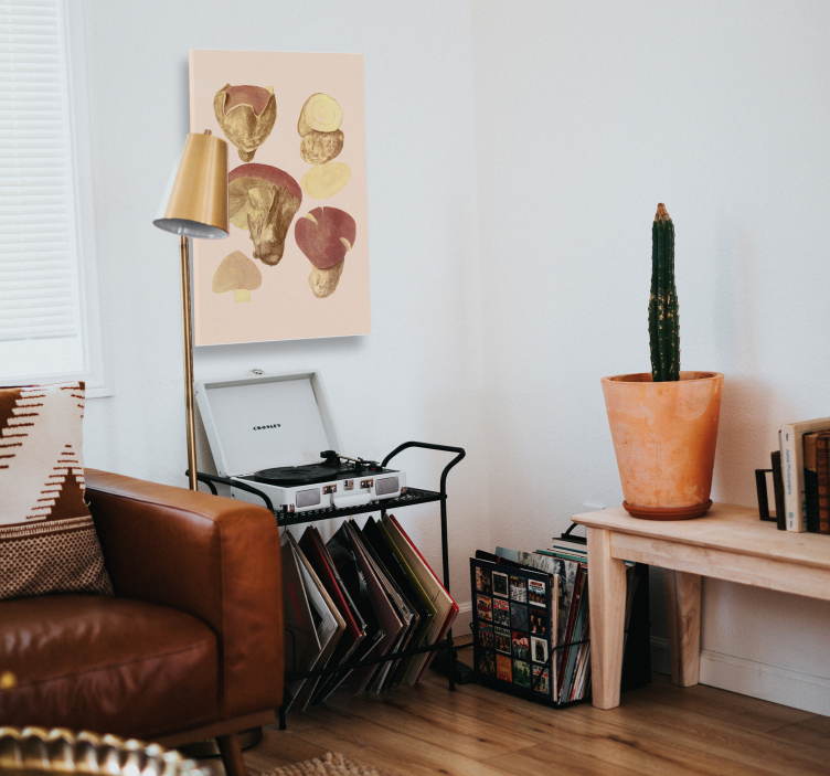 Mantar koleksiyonu çiçekler ve bitkiler kanvas tablo - TenStickers