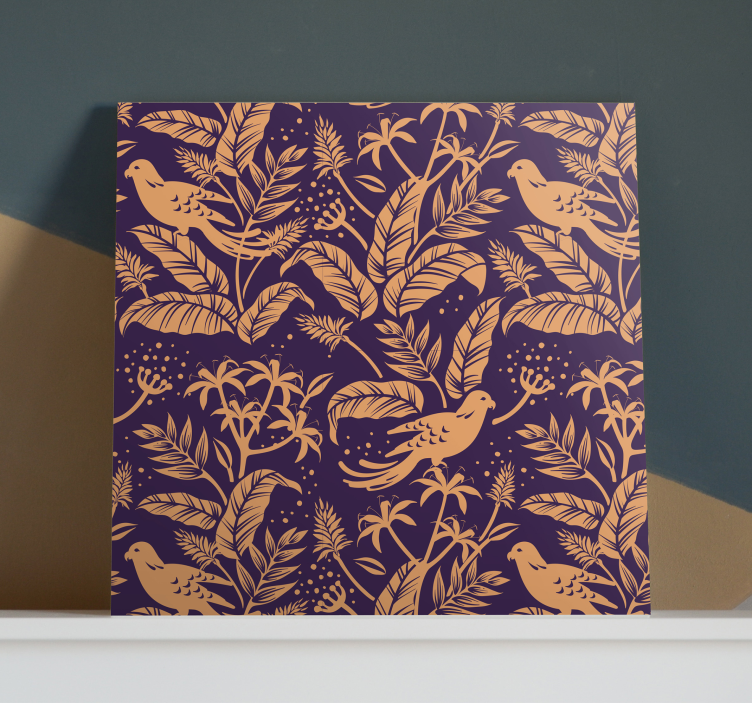 Pajaros vintage retro tuval sanatı - TenStickers