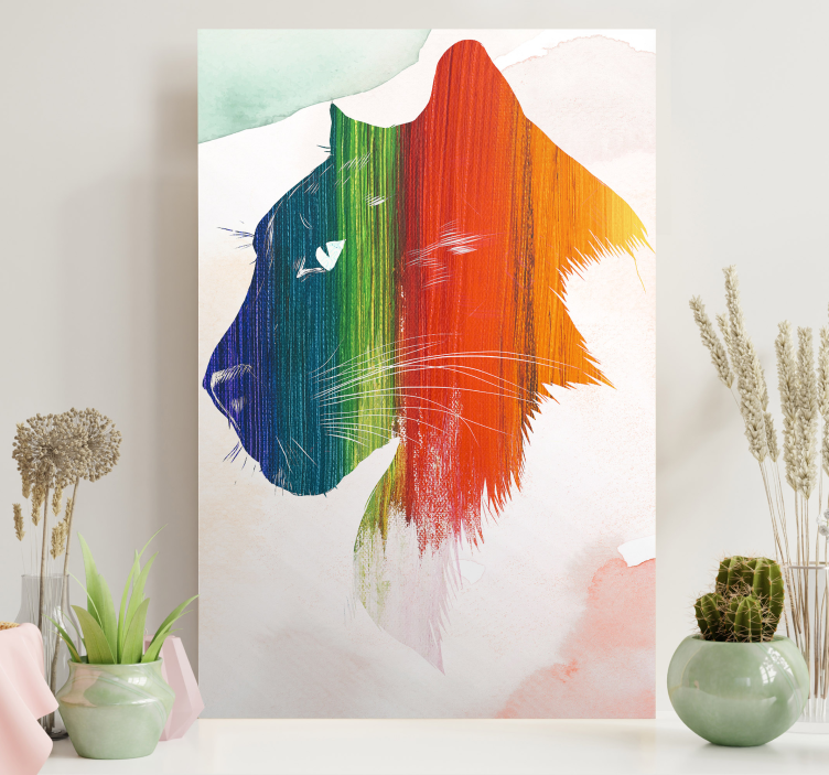 Panter baskı hayvan kanvas baskılar - TenStickers