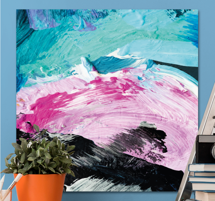 Renkli soyut resim yatak odası duvar baskıları - TenStickers