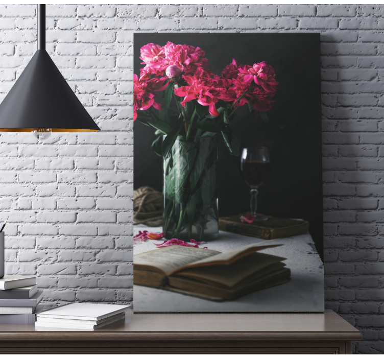 şarap kadehi ve vazo meyve tuvali - TenStickers